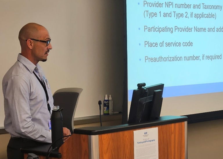 Peter Crespin, BCBSNM Provider Relations Representative, presents at BCBSNM’s annual Medicaid provider training held in Albuquerque on Oct. 25.