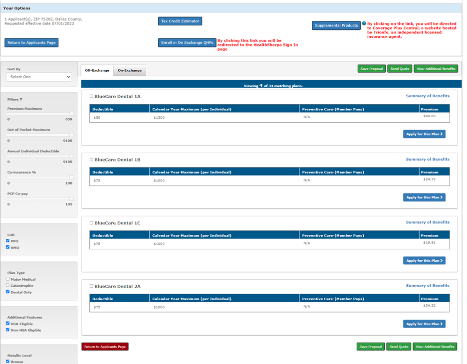Enroll Clients in Off-Exchange Dental Plans Directly on the Retail ...